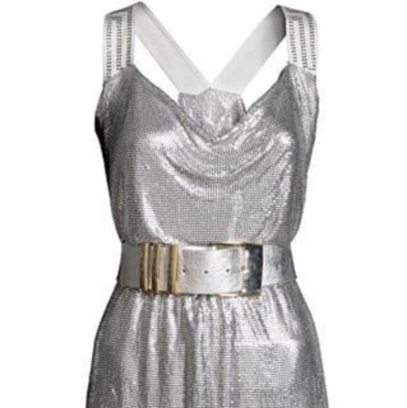 versace silver dress